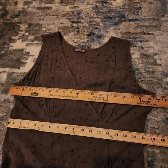 J. Jill embroidered brown sleeveless tunic/dress. Size 12 - Picture 11 of 16